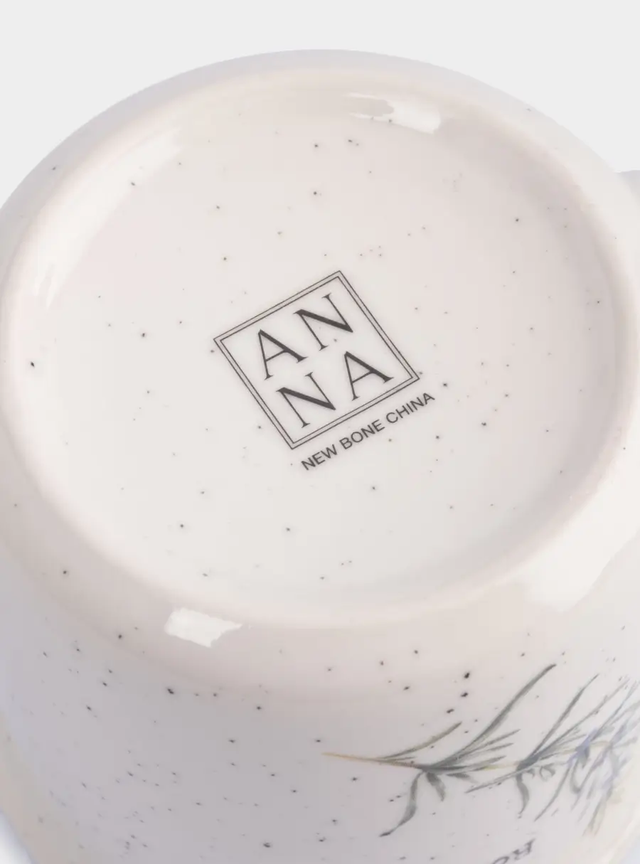 Кружка, 370 мл, фарфор N, белая, в крапинку, Розмарин, Herbarium new, image-5