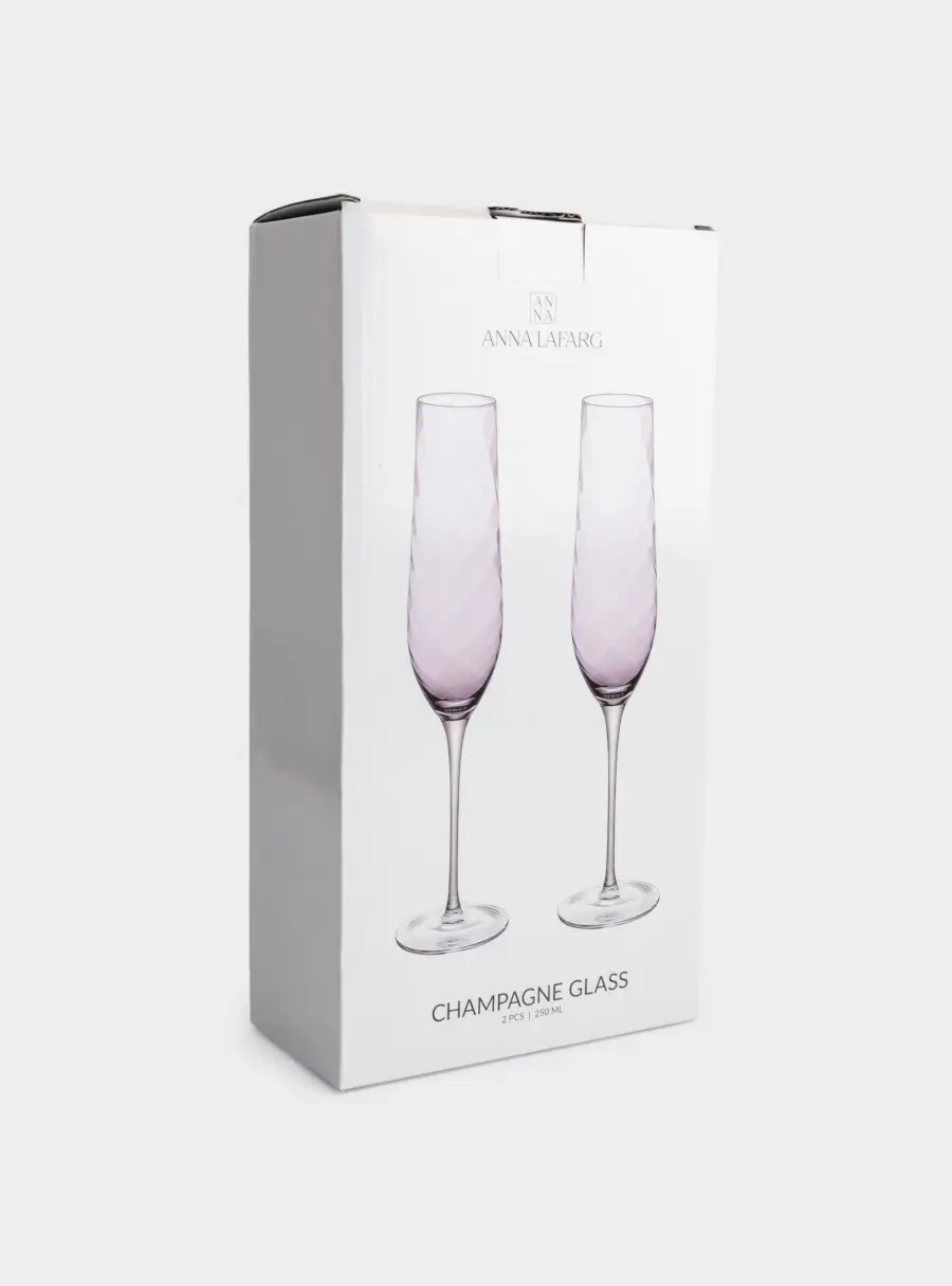 Бокал для шампанского, 250 мл, 2 шт, стекло, сиреневый, Romance, image-6