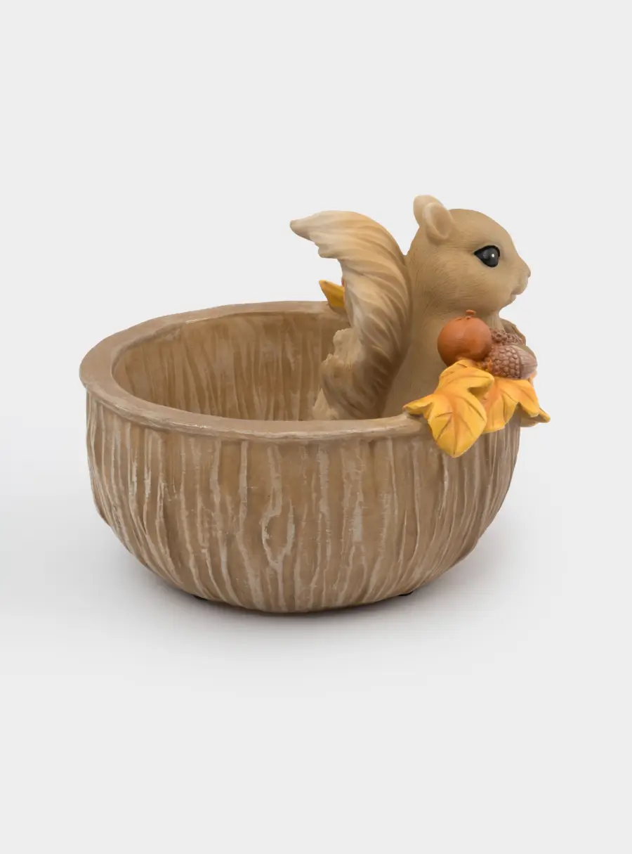 Конфетница, 17х14 см, полирезин, коричневая, Белка, Autumn forest, image-6