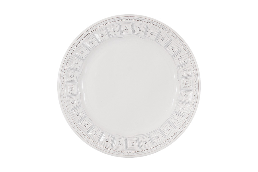Тарелка закусочная Augusta белая, 22 см