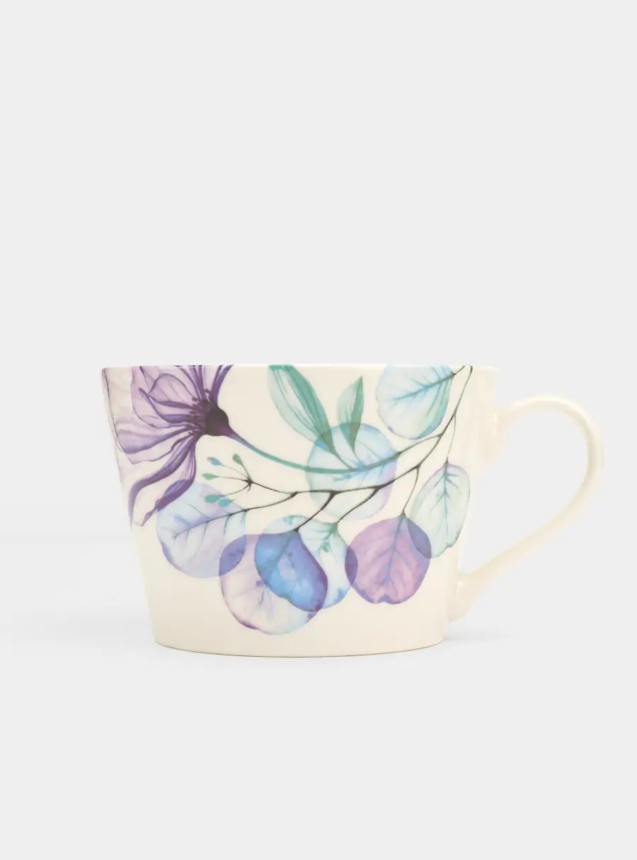 Кружка, 480 мл, фарфор N, белая, Азалия фиолетовая, Magic flowers ,image-3