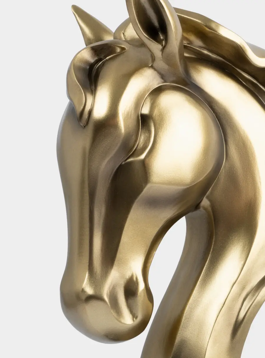 Статуэтка, 36 см, полирезин, бронзовая, Голова коня, Horse ,image-4