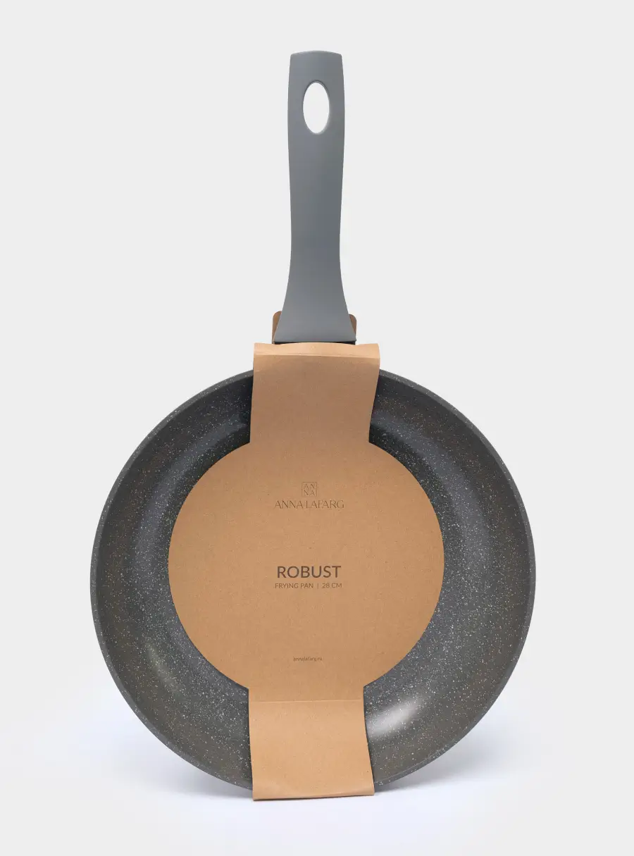 Сковорода, 28 см, с покрытием, алюминий, серо-черная, Robust, image-5