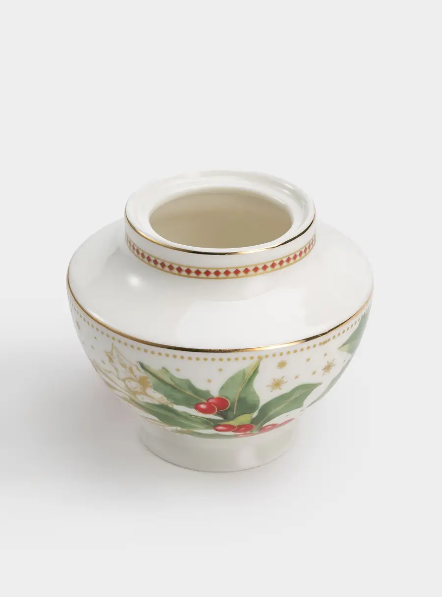 Сахарница, 0,25 л, Пуансеттия и ягоды, image-1