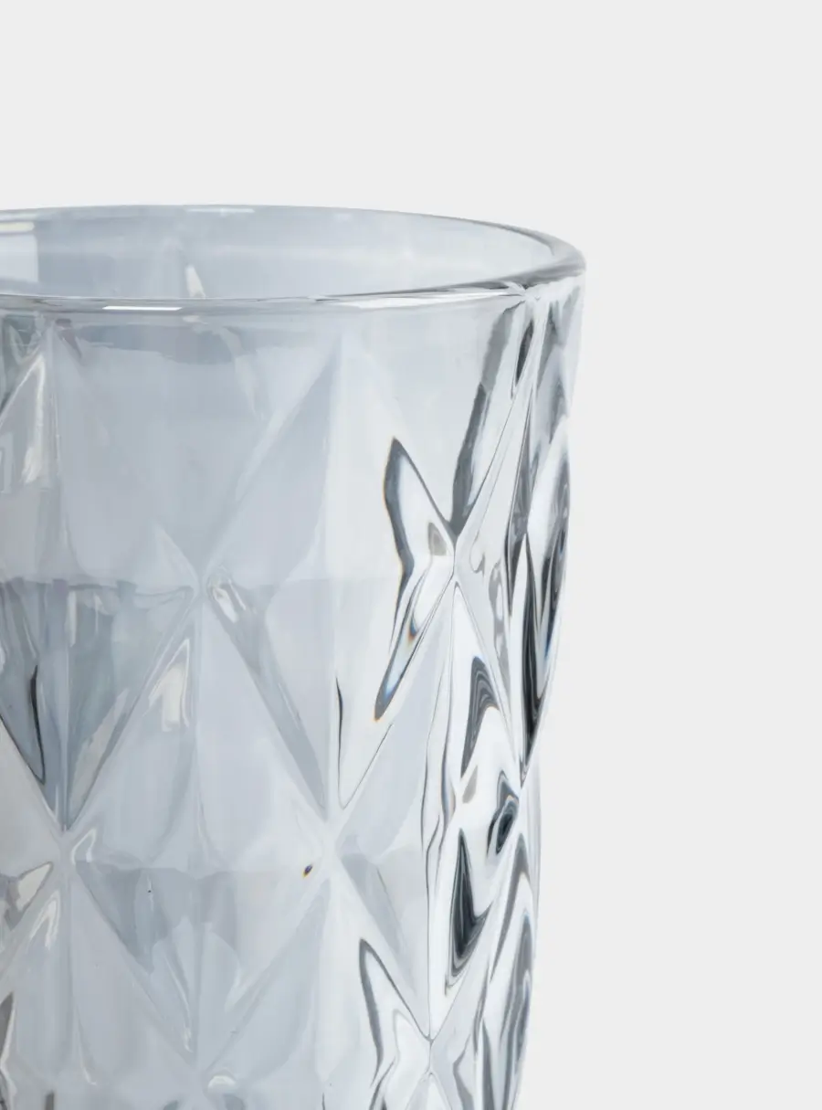 Стакан, 12 см, 340 мл, стекло, серый, Diamond color ,image-3