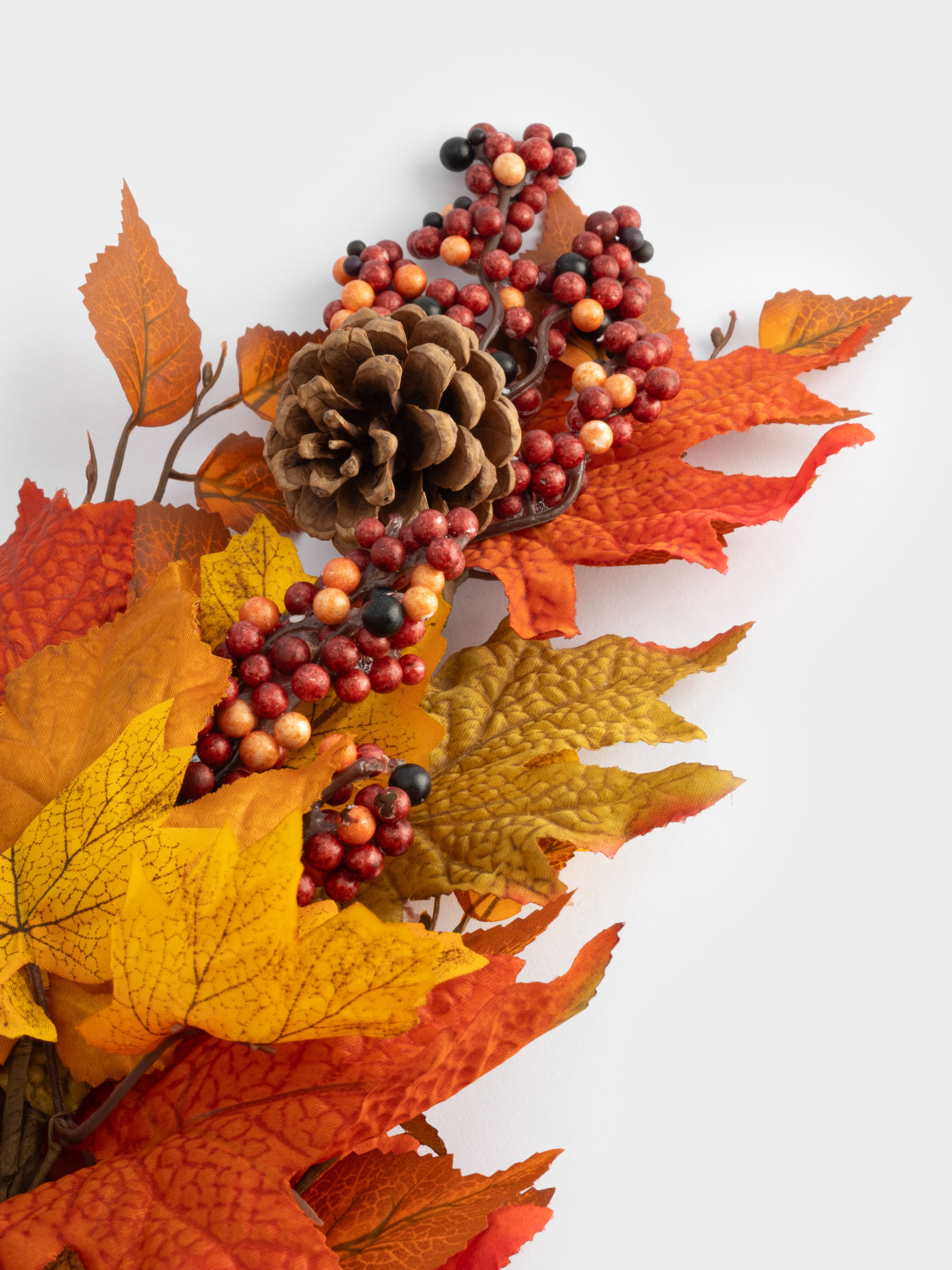 Ветка декоративная, 80 см, полиэстер/пенопласт, Осенние листья, Bright pumpkin, image-2