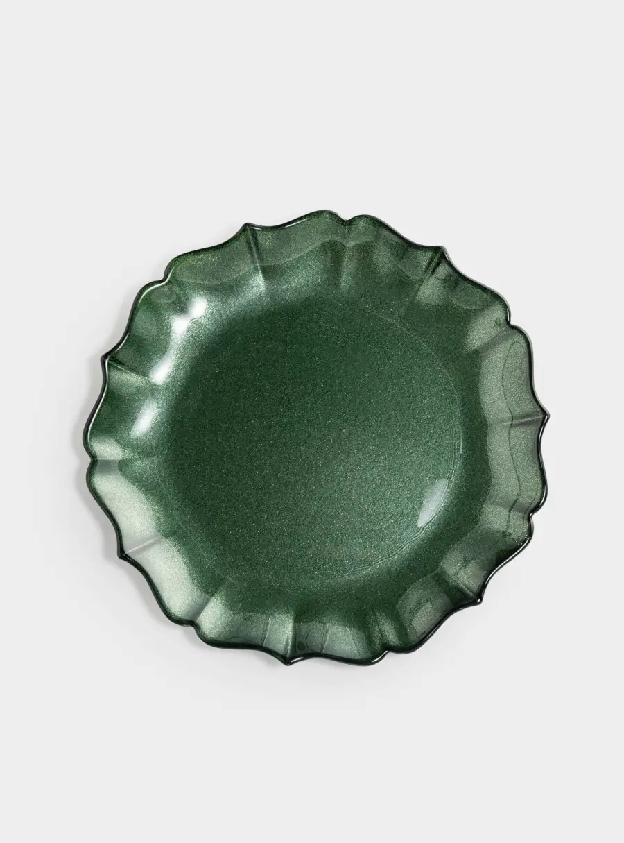 Тарелка закусочная, 21 см, стекло, зеленая, Seville ,image-0