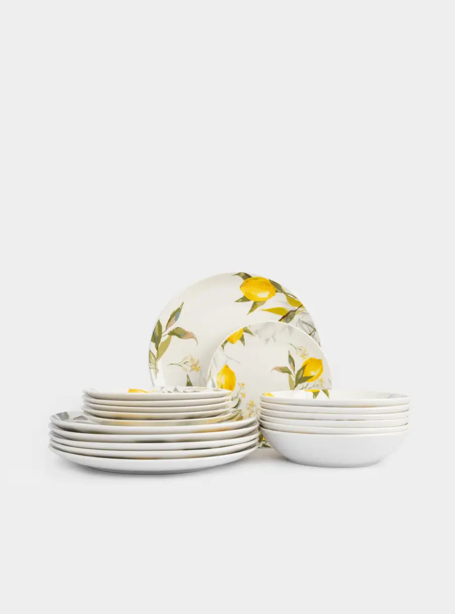 Сервиз обеденный, 6 перс, 18 пр, фарфор P, белый, Лимоны, Palermo, image-8
