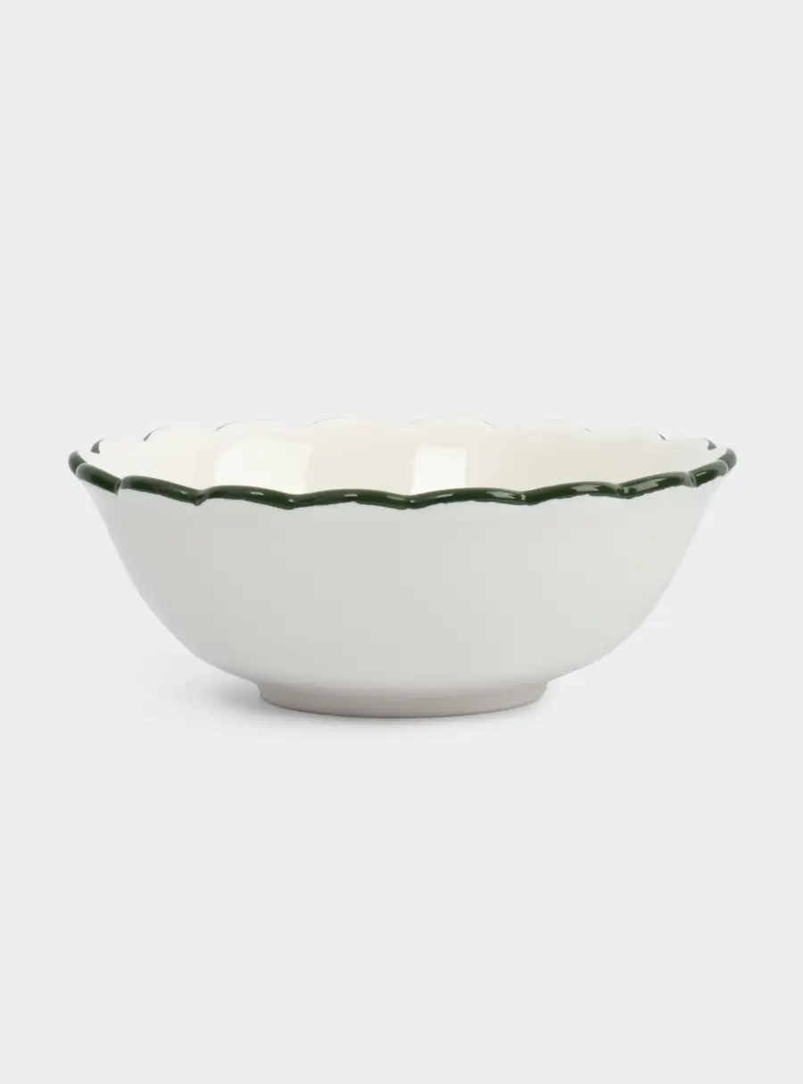 Салатник, 20х8 см, 1,2 л, керамика, зеленый, Лошадка у елки, Festival