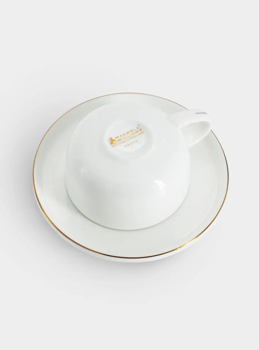 Пара чайная, 1 перс, 2 пр, 300 мл, фарфор F, белая, с золотистым кантом, Cashmere Luxe ,image-3