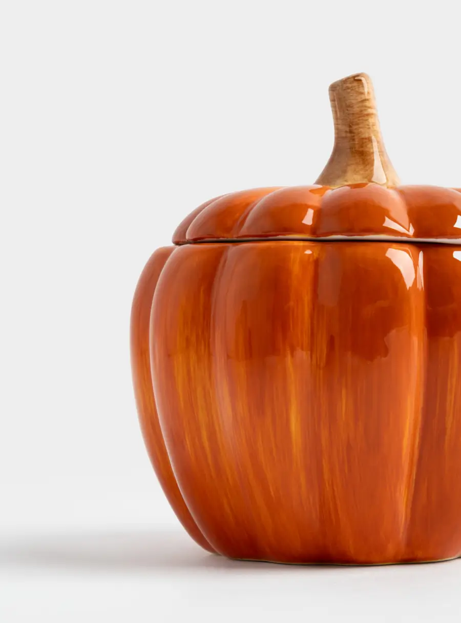 Кружка, 450 мл, с крышкой, керамика D, оранжевая, Тыква, Bright pumpkin ,image-3