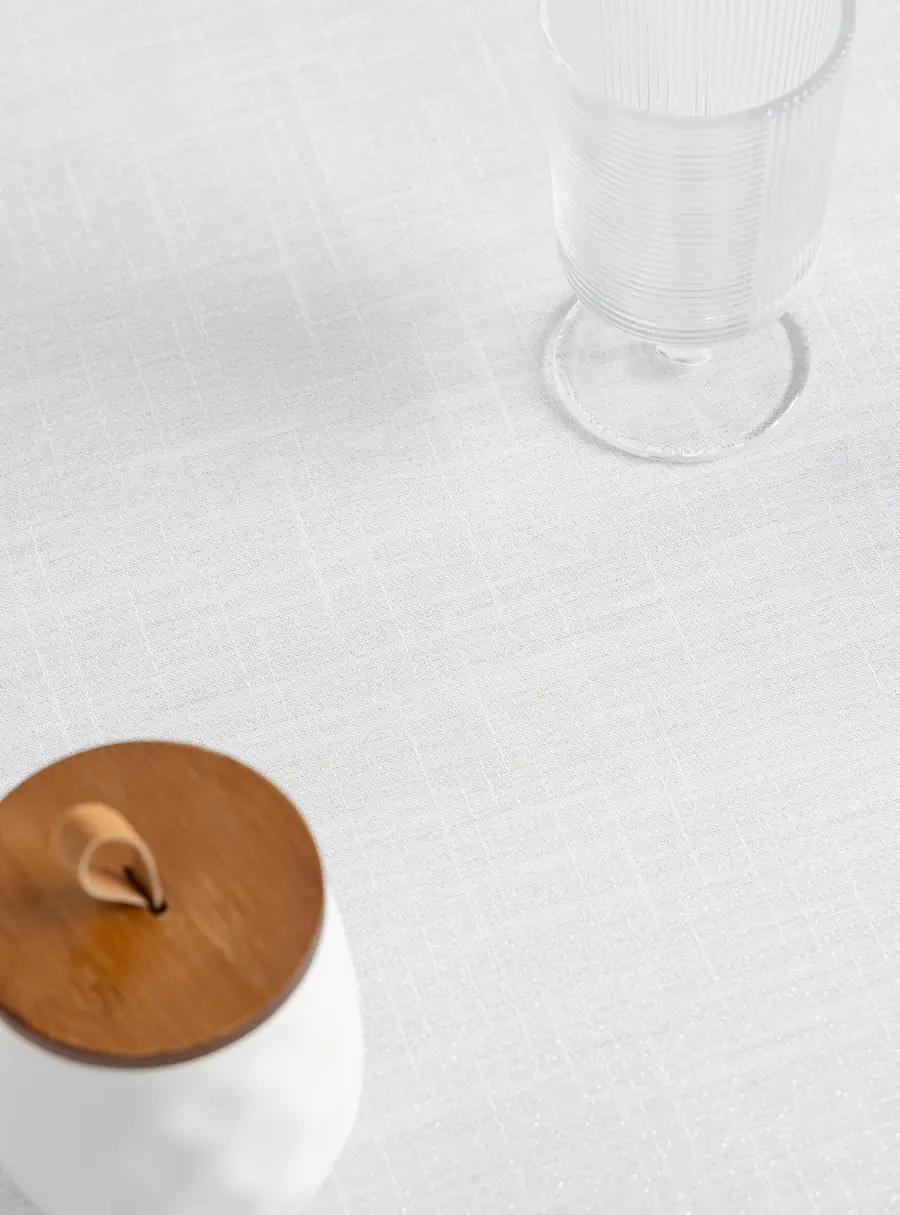 Скатерть, 160х160 см, полиэстер, бело-серебристая, Floe, image-5