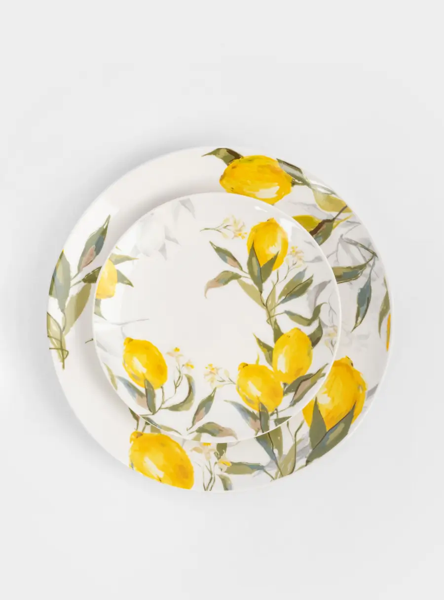 Сервиз обеденный, 6 перс, 18 пр, фарфор P, белый, Лимоны, Palermo ,image-1