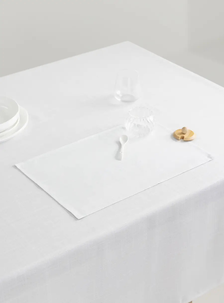 Салфетка под приборы, 30х45 см, прямоугольная, полиэстер, бело-серебристая, Floe ,image-3
