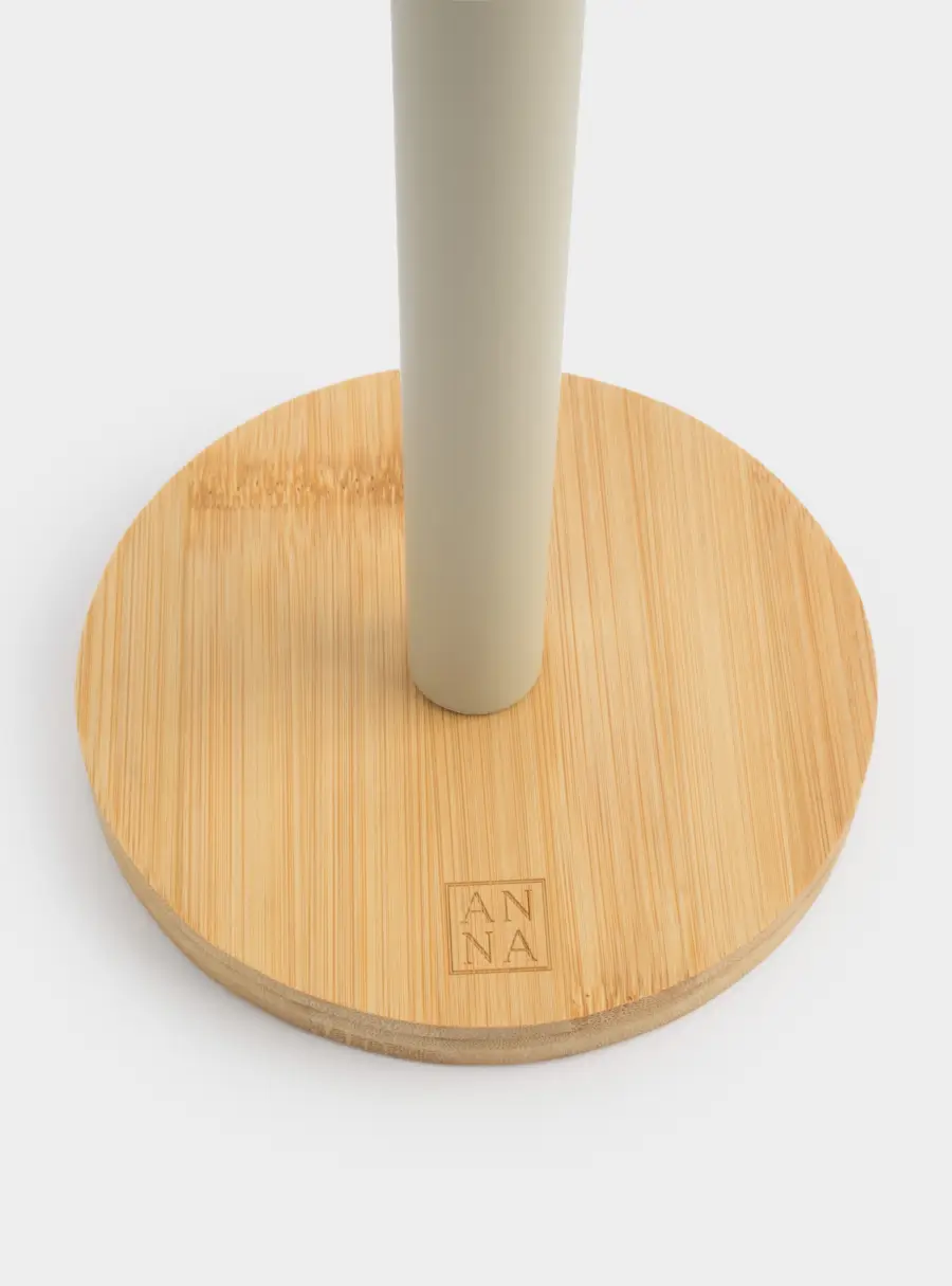 Держатель для бумажных полотенец, 34 см, металл/дерево, бежевый, Retro ,image-2