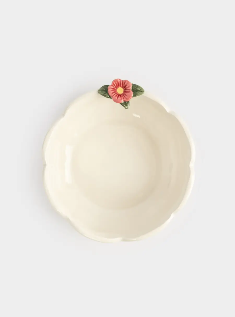 Салатник, 16х6 см, 690 мл, керамика, молочный, Цветок, Gentle flower, image-4