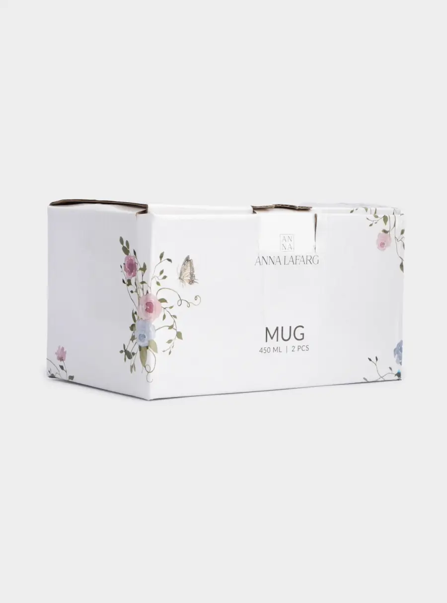 Кружка, 450 мл, 2 шт, фарфор F, белая, Цветы, Gentle garden, image-7