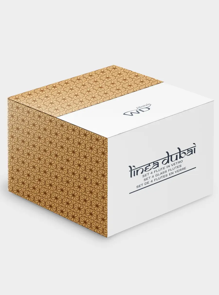 Набор бокалов для шампанского, 4 пр, 150 мл, стекло, прозрачные, Dubai ,image-2