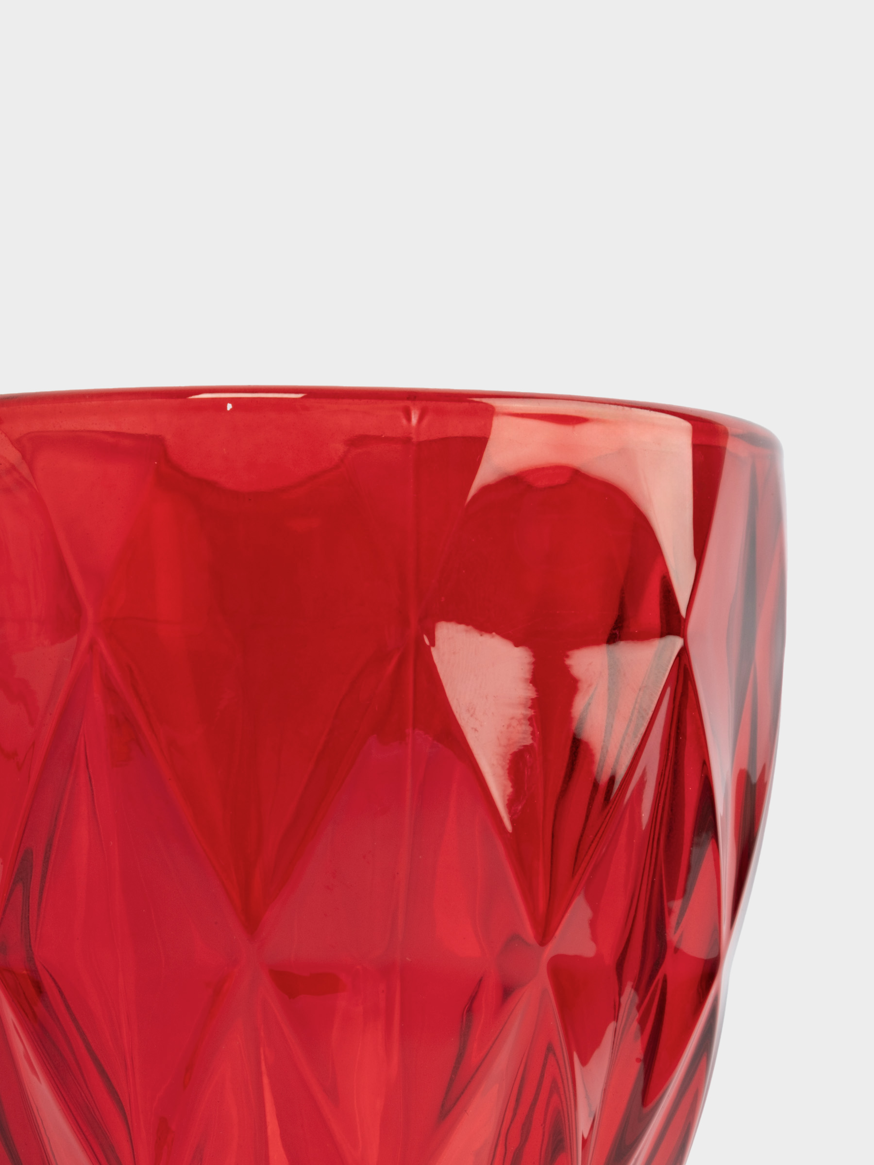 Бокал-кубок для вина, 300 мл, стекло, красный, Diamond color, image-3