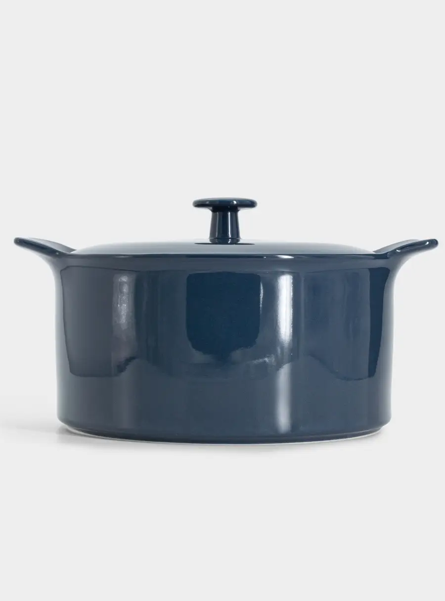 Кастрюля, 3 л, с крышкой, фарфор P, синяя, Indulgence, image-5