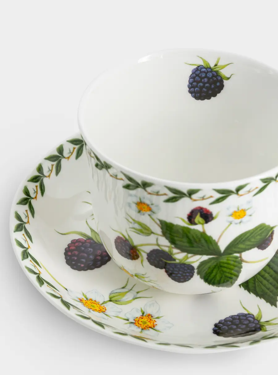 Пара чайная, 1 перс, 2 пр, 480 мл, фарфор F, белая, Ежевика,  Orchard Fruits, image-4