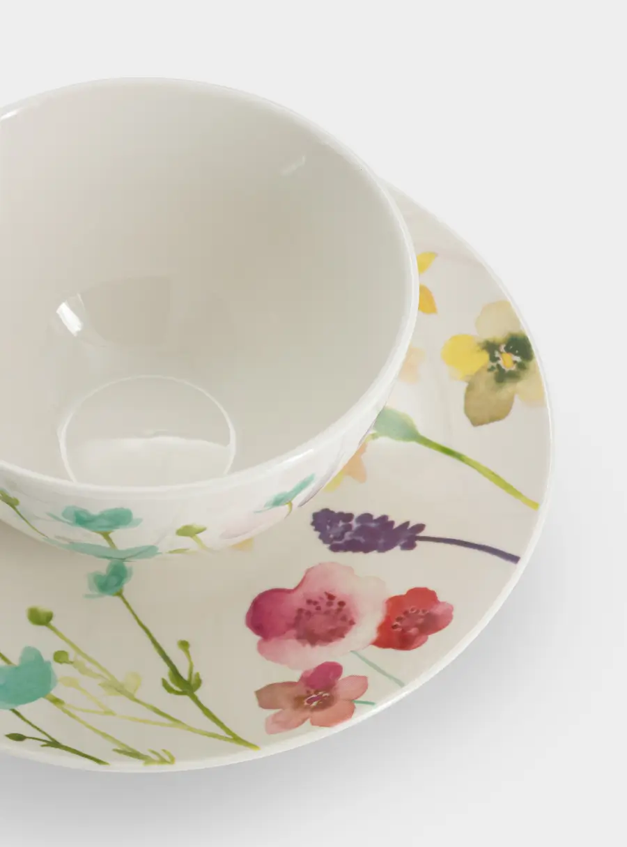 Чашка с блюдцем, 400 мл, Лесные цветы ,image-3