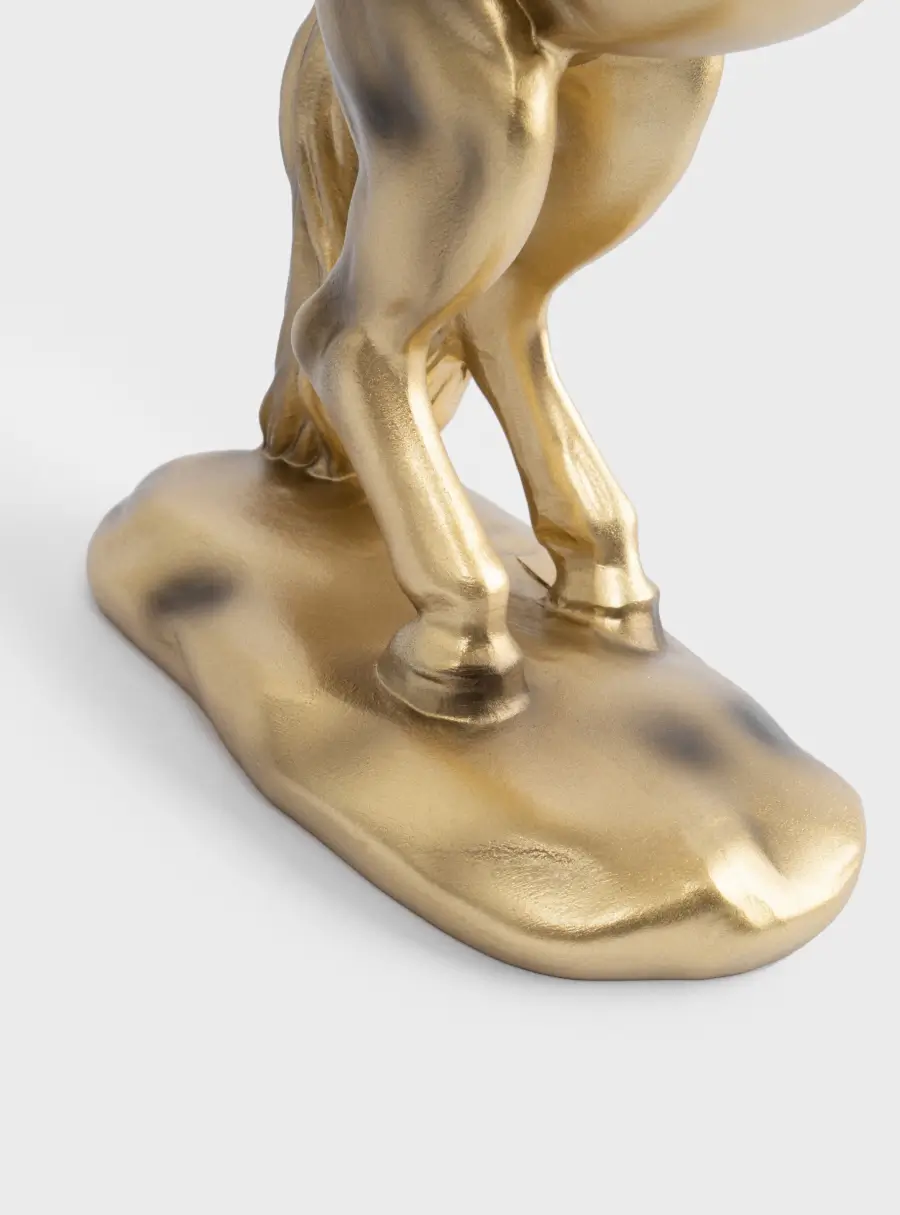 Статуэтка, 25 см, полирезин, золотистая, Конь на дыбах, Horse, image-5