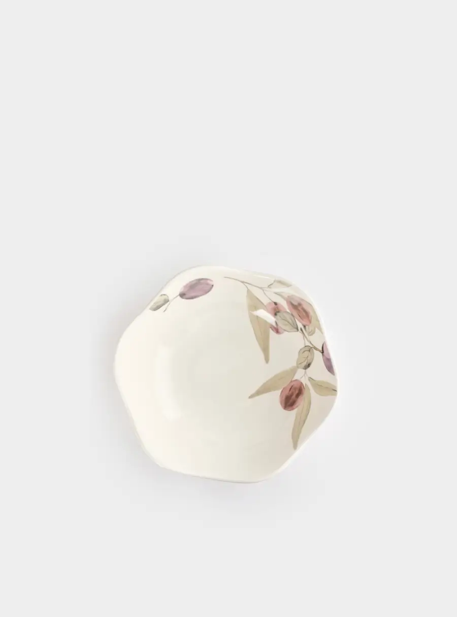 Салатник, 21х7 см, 1,1 л, керамика, белый, Сливы, Plum Orchard ,image-3