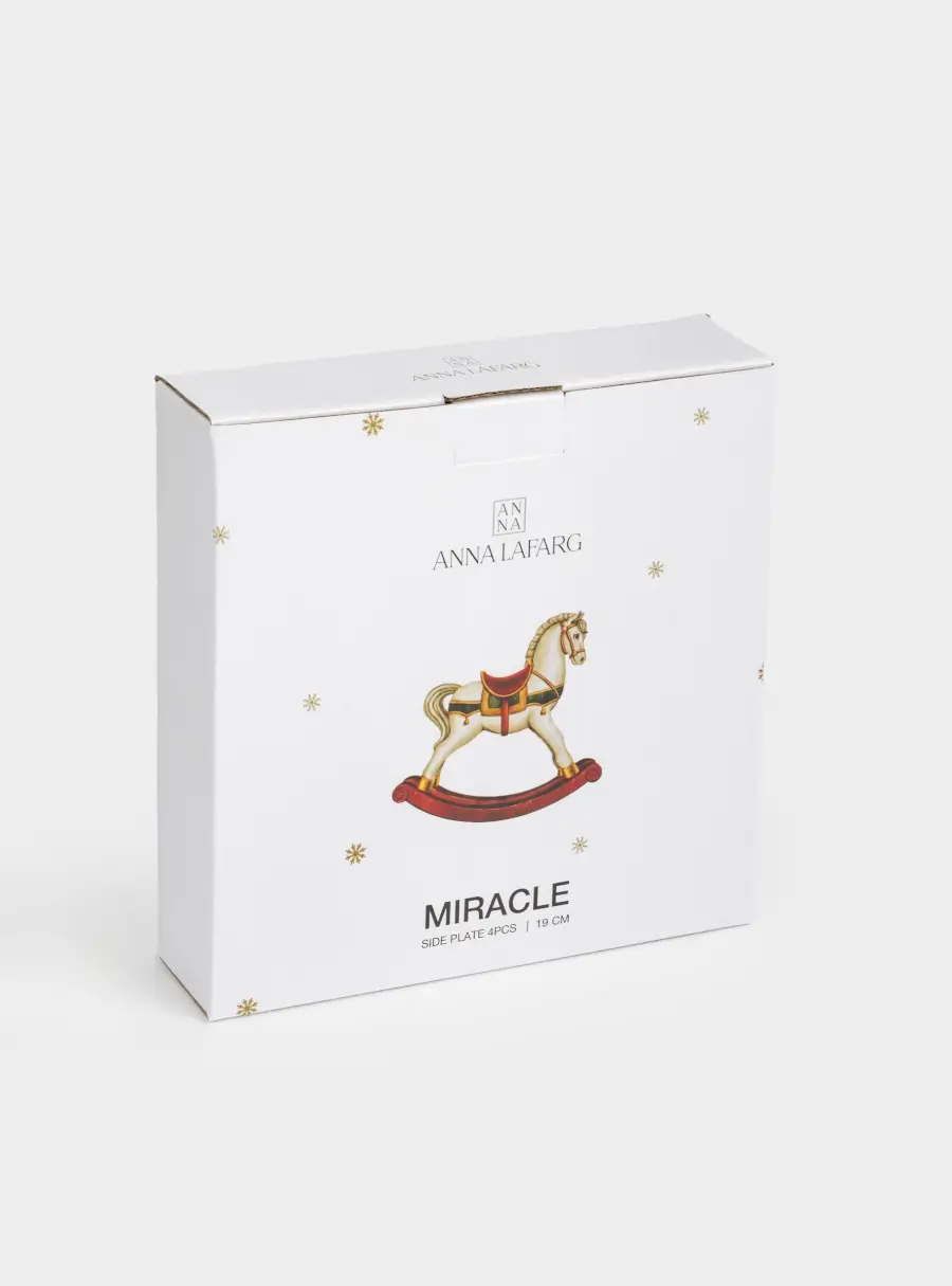 Тарелка закусочная, 4 шт, 19 см, фарфор N, белая, Лошадка, Miracle, image-5