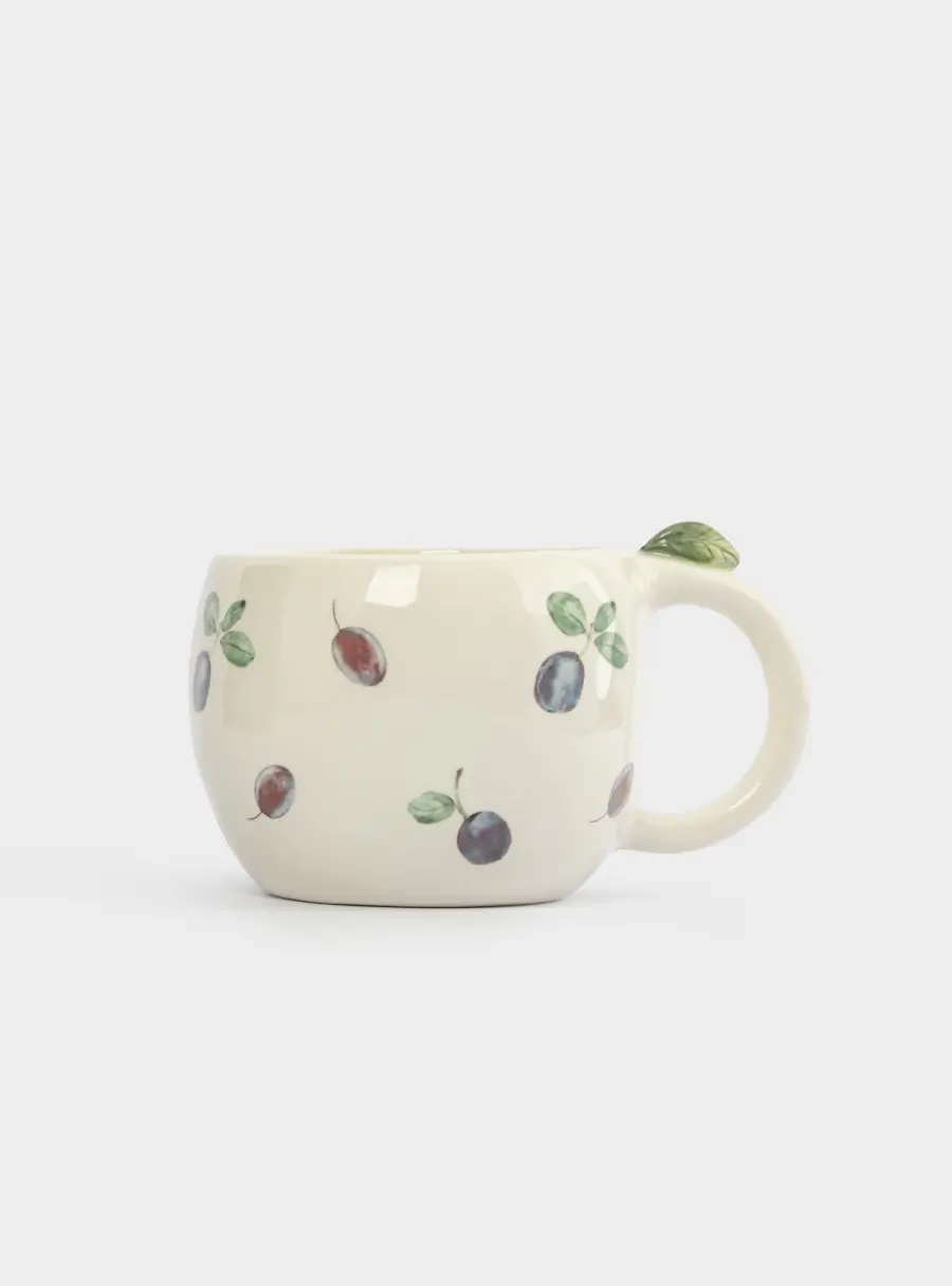 Кружка, 420 мл, керамика, белая, Сливы, Plum Orchard ,image-1