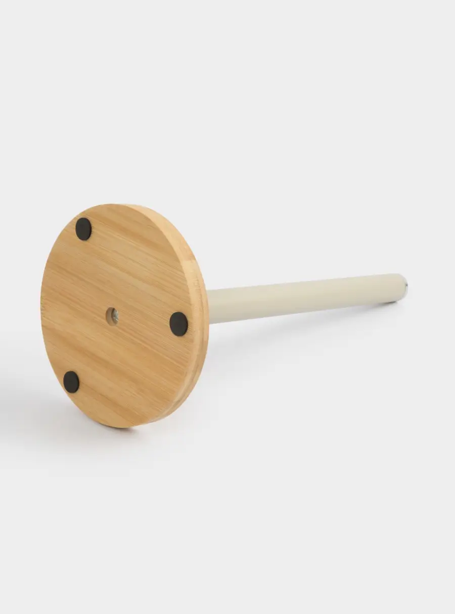 Держатель для бумажных полотенец, 34 см, металл/дерево, бежевый, Retro ,image-3