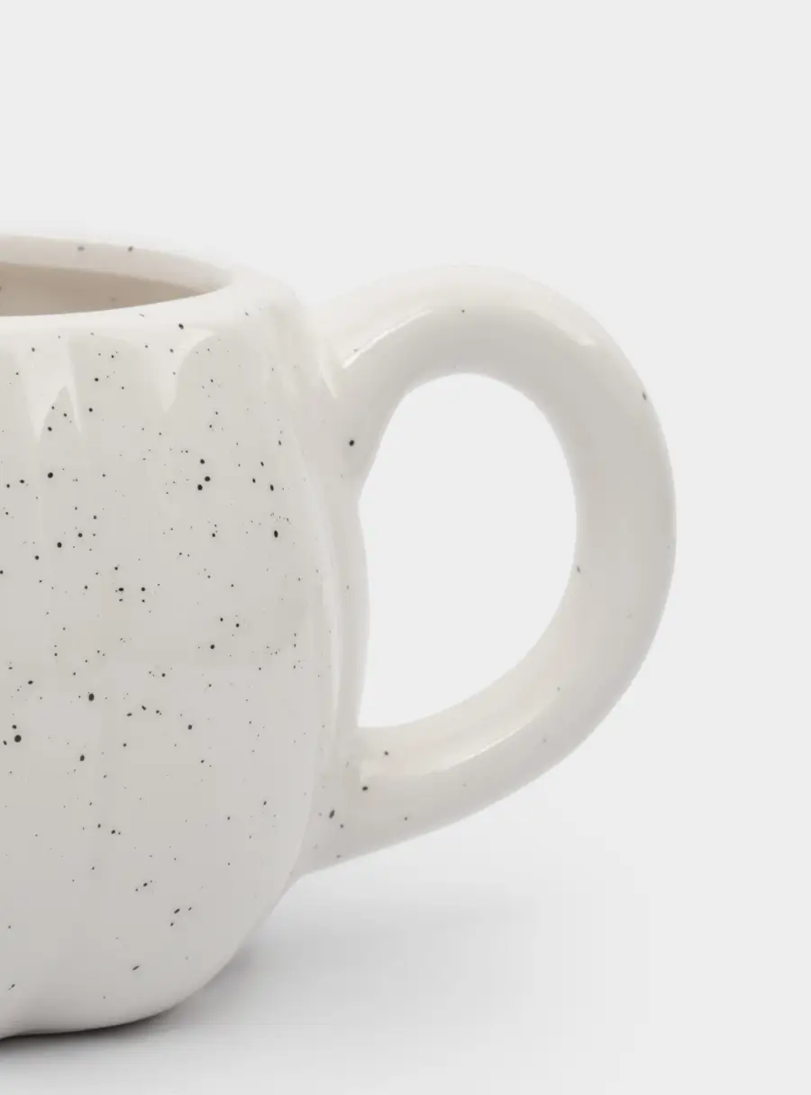 Кружка, 520 мл, керамика, белая, в крапинку, Тыква, Light pumpkin, image-4