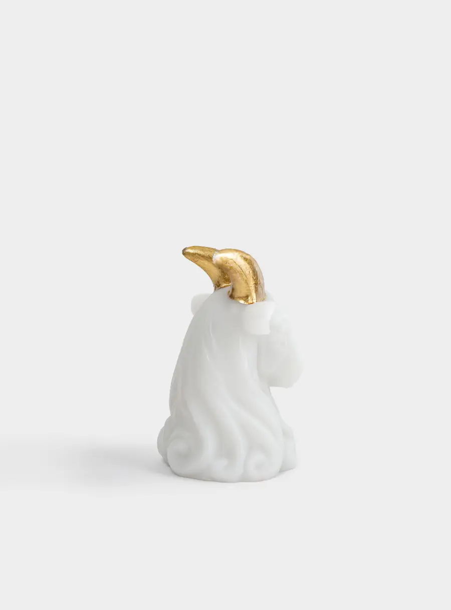 Свеча, 10 см, молочно-золотистая, Козел, Goat ,image-3