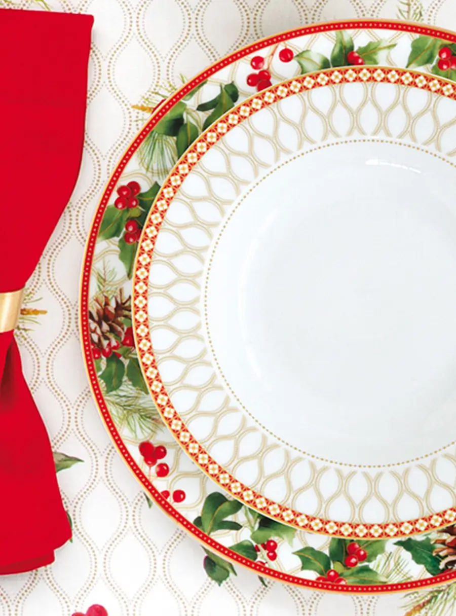 Тарелка суповая, 21,5 см, Рождественские ягоды ,image-1