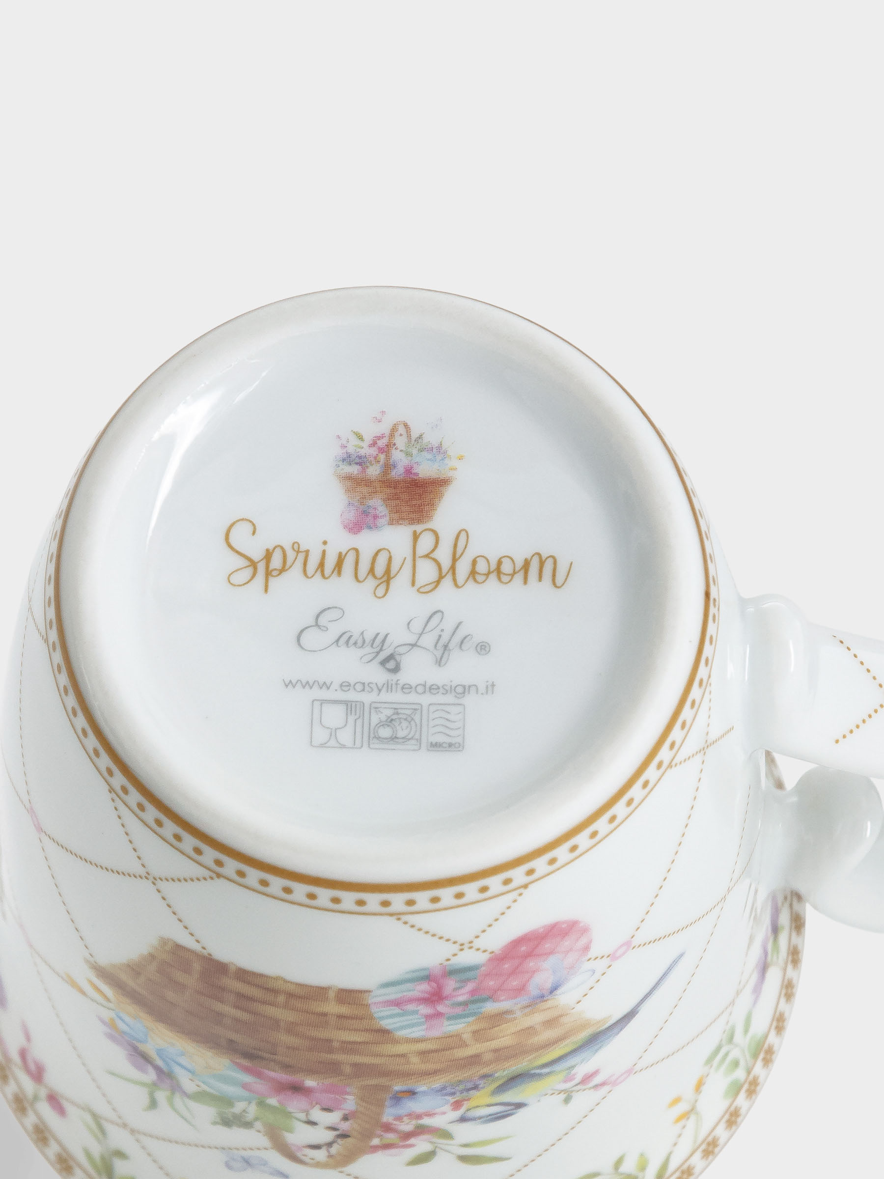 Кружка, 275 мл, фарфор P, белая, Корзина с цветами, Spring Bloom, image-3