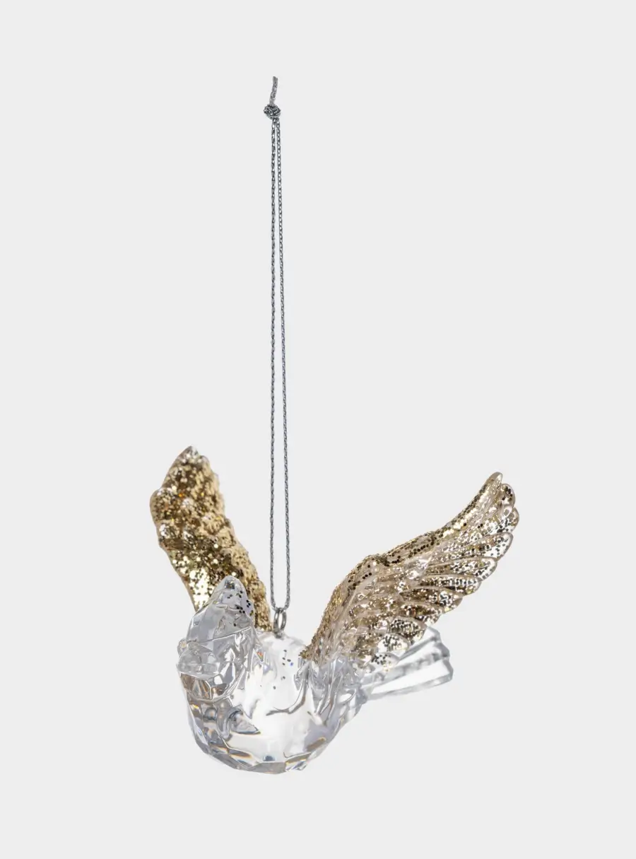 Игрушка елочная, 9 см, акрил, прозрачно-золотистая, Птица, Event ,image-3