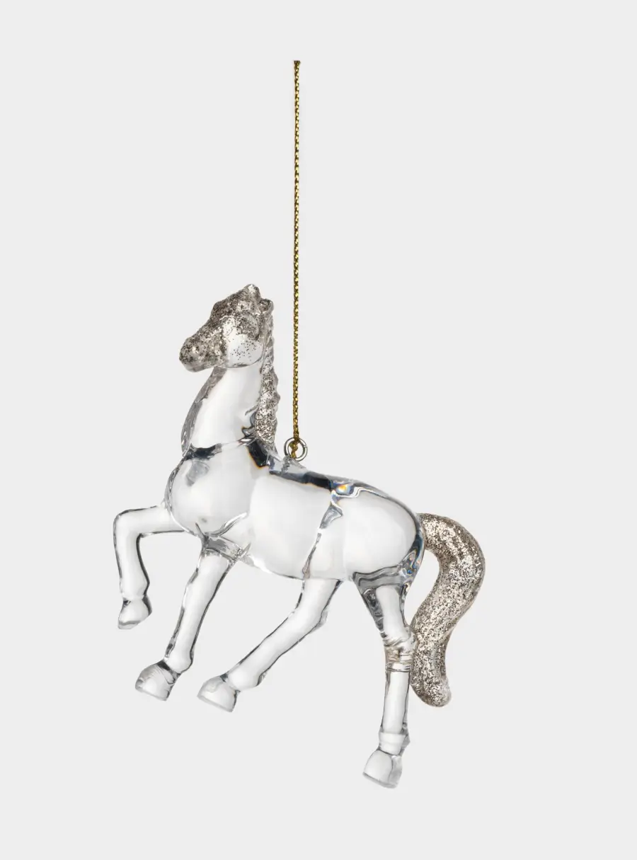 Игрушка елочная, 9 см, акрил, шампань, Лошадь, Horse, image-1