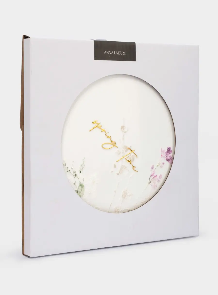 Подставка под горячее, 21x19 см, керамика/пробка, белая, Полевые цветы, Meadow, image-5