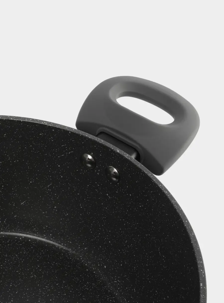 Кастрюля, 24 см, 3,9 л, с крышкой, с покрытием, алюминий, серо-черная, Robust, image-4