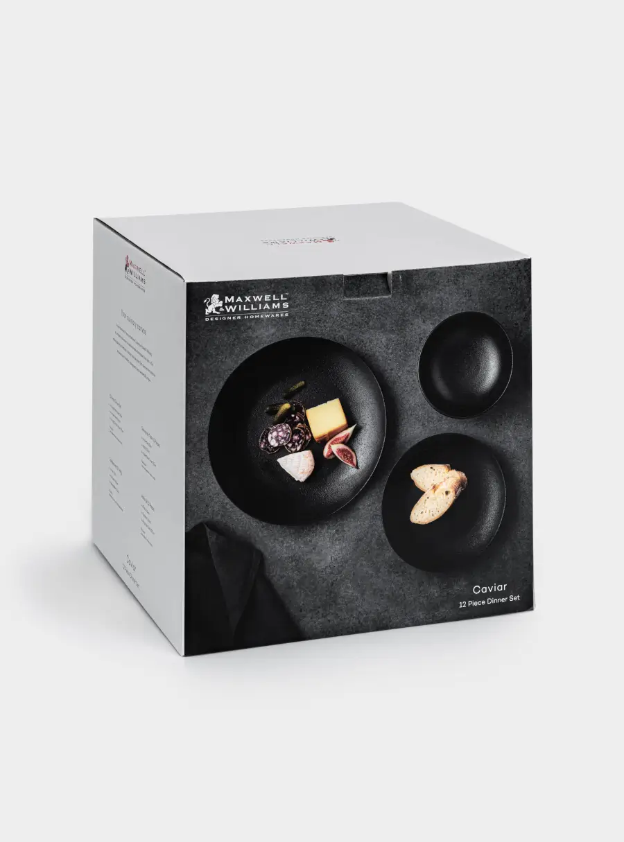 Сервиз обеденный, 4 перс, 12 пр, фарфор P, черный, матовый, Caviar Black, image-10