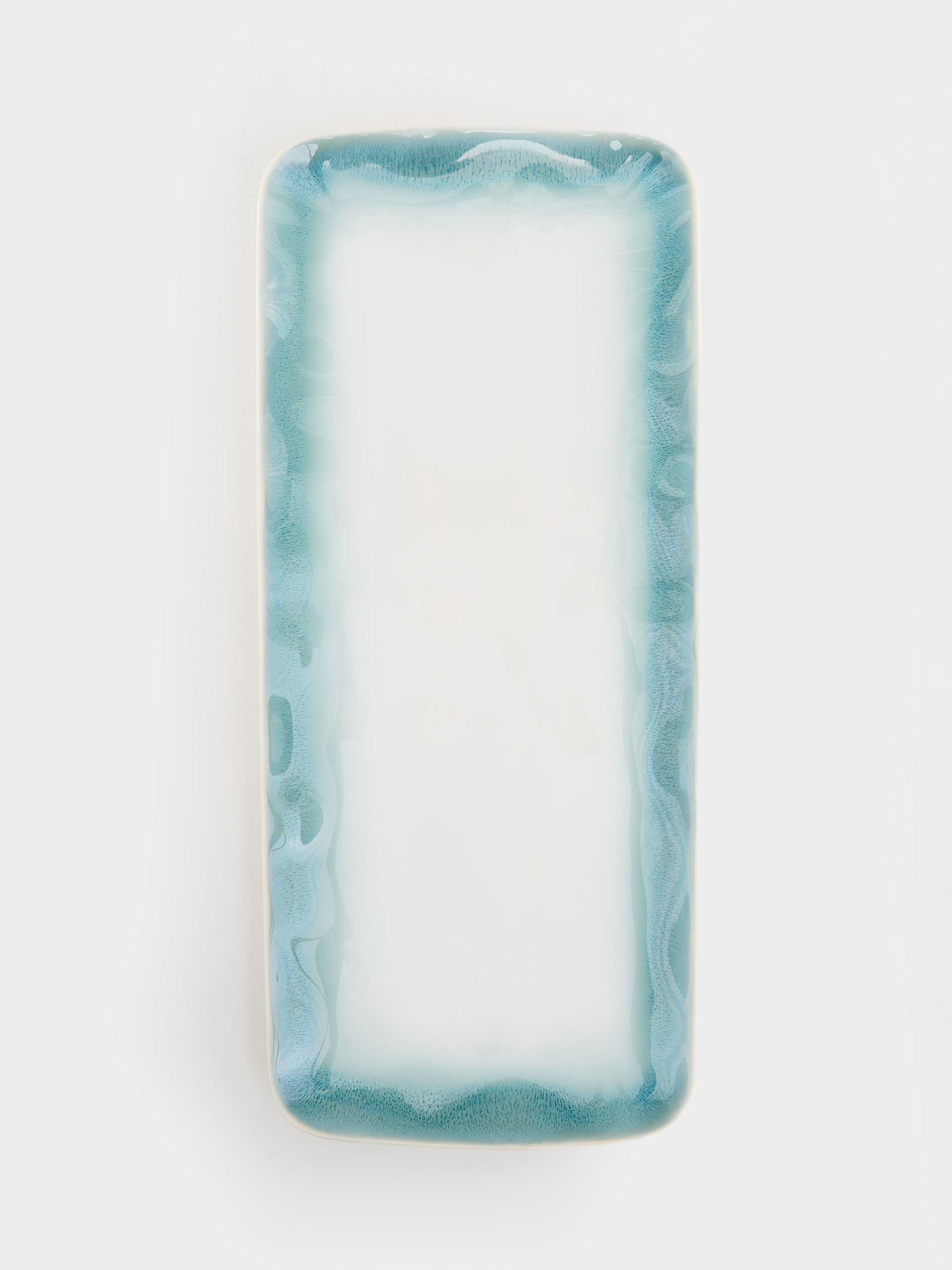 Блюдо, 36x16 см, прямоугольное, голубое, Nuances, image-1