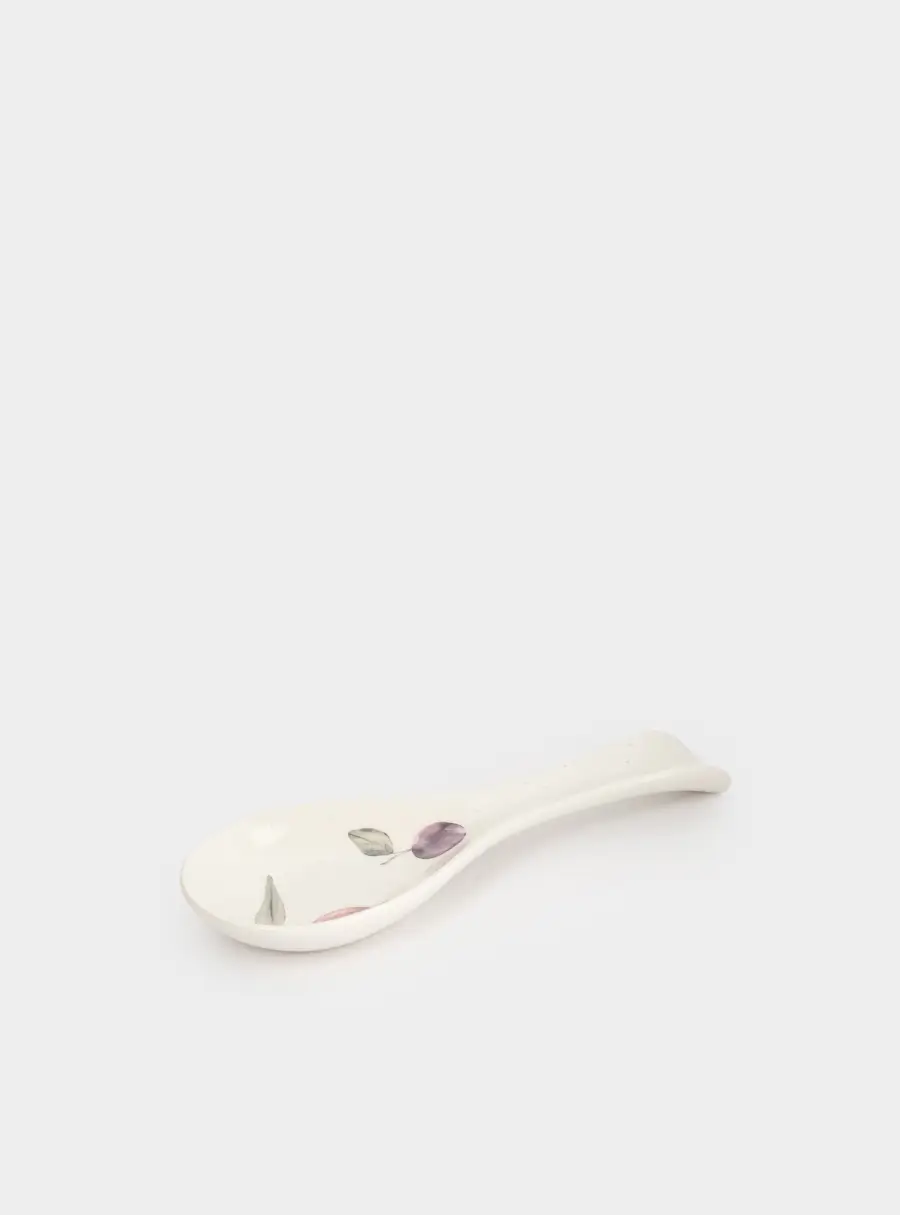 Подставка под ложку, 25 см, керамика, белая, Сливы, Plum Orchard ,image-1