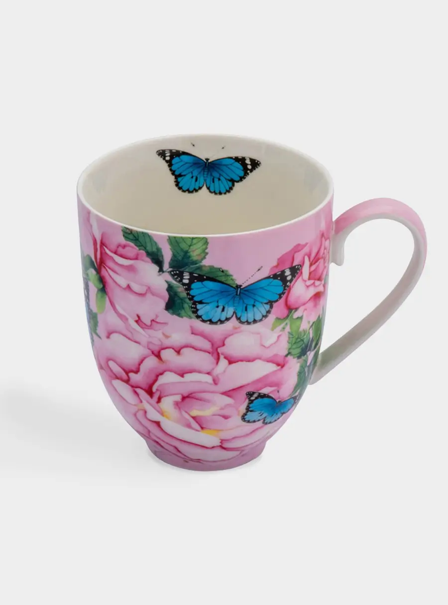 Кружка, 400 мл, с подставкой, Розы ,image-1