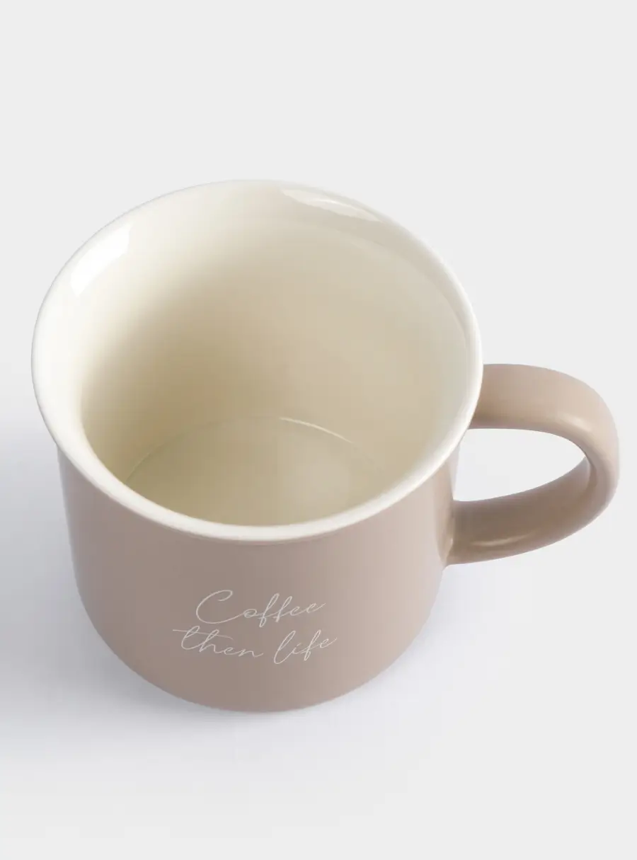 Кружка, 400 мл, керамика, бежевая, Retro, image-4