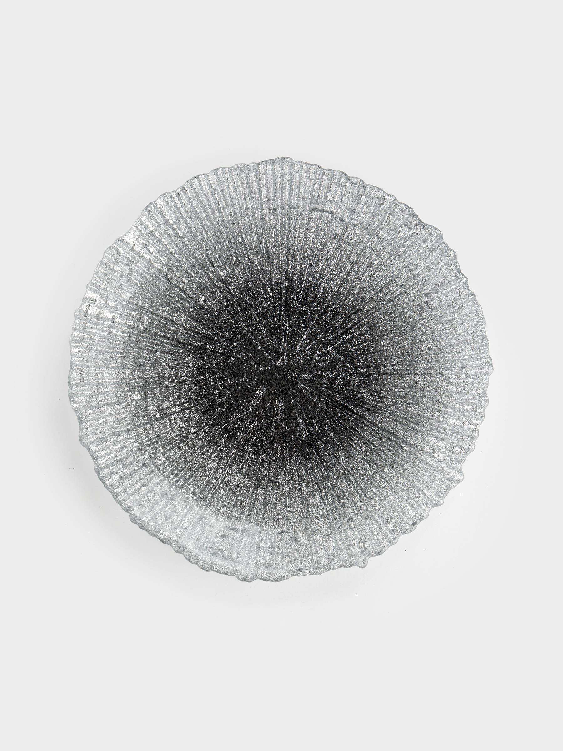 Тарелка закусочная, 21 см, стекло, серебристо-серая, Avila, image-0