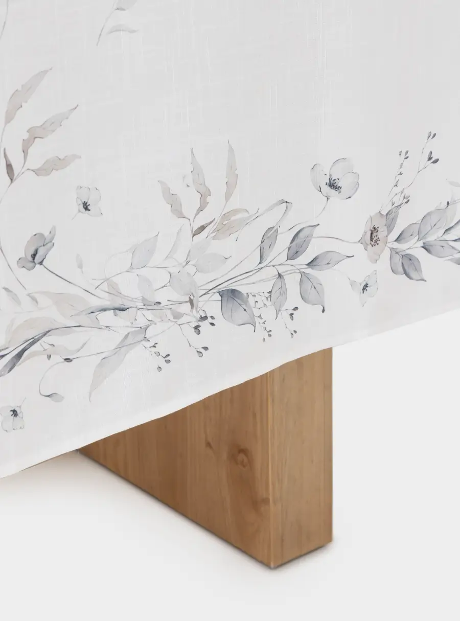 Скатерть, 160х160 см, полиэстер, молочная, Полевые цветы, Flower melody ,image-3