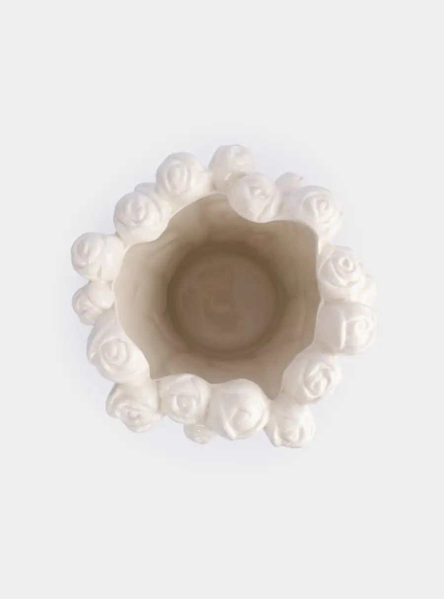 Ваза для цветов, 25 см, керамика, молочная, Тюльпаны, Tulip, image-4