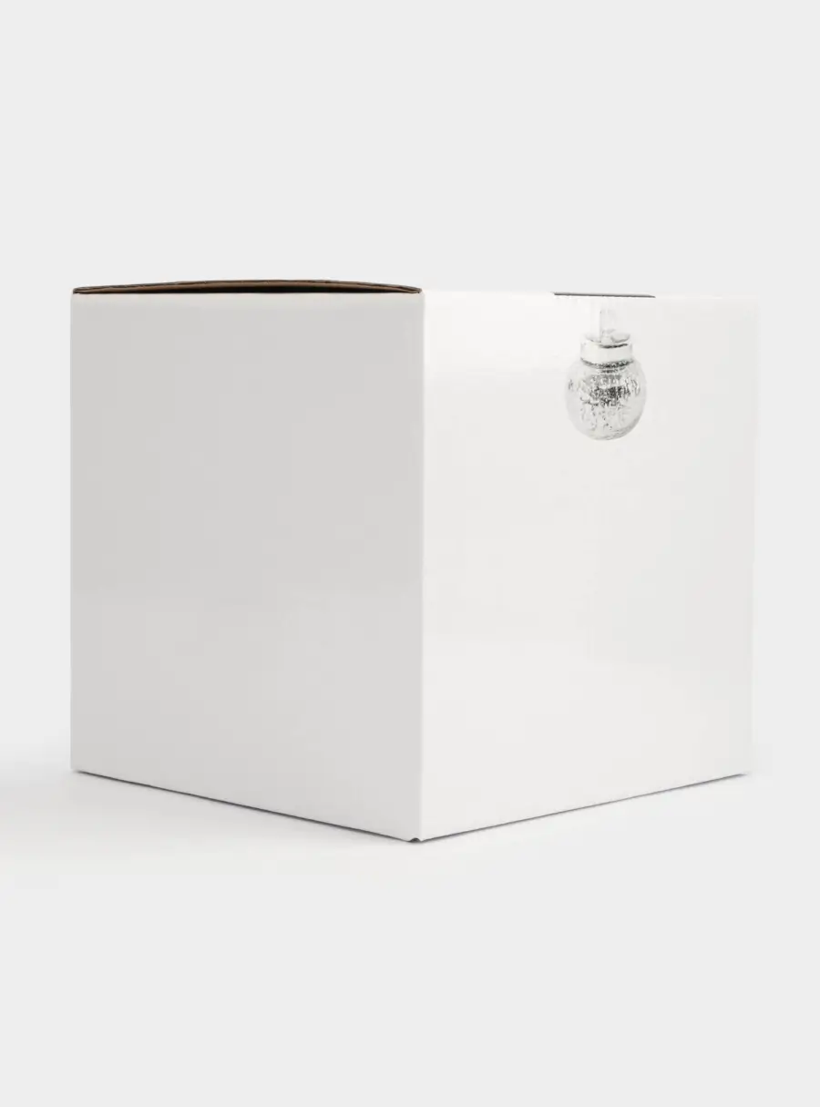 Конфетница, 16х15 см, с крышкой, стекло, серебристая, Кракелюр, Craquelure, image-5