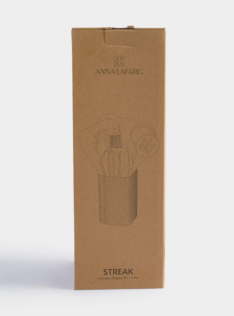 Набор кухонных принадлежностей, 7 пр, в подставке, силикон/пластик, графитовый, Streak, image-5