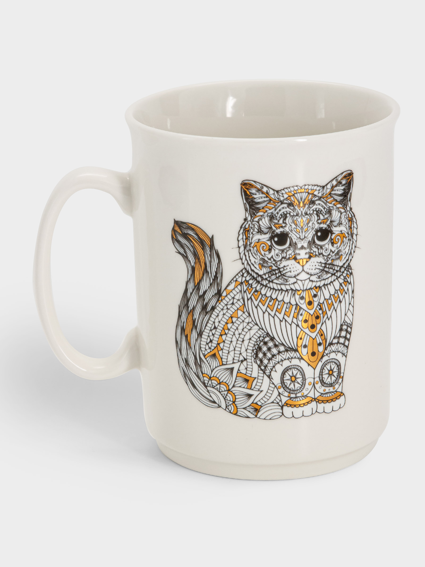 Кружка, 415 мл, фарфор N, белая, Кот, Wild, image-2